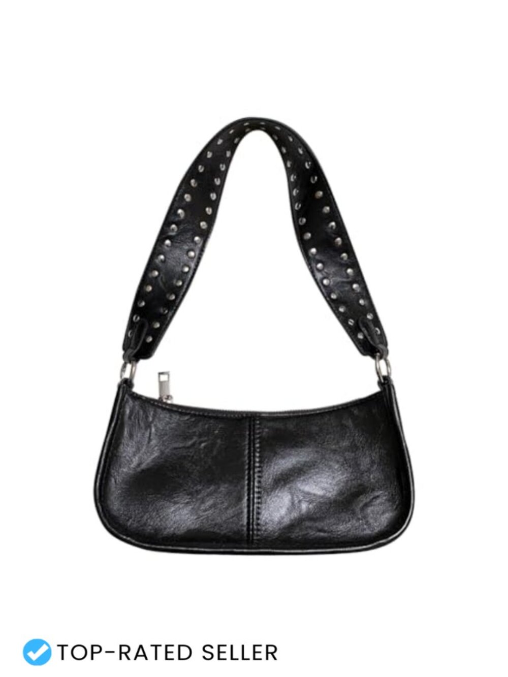 Retro Studded Crossbody Bag Small Shoulder Purse Faux Leather Hobo Handbag Y2k